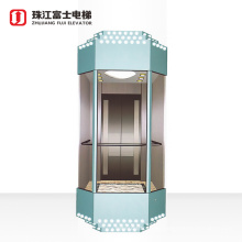 China Hochwertiger Lift -Grasaufzug 8 Passagieraufzug Preis Sightseeing Aufzug